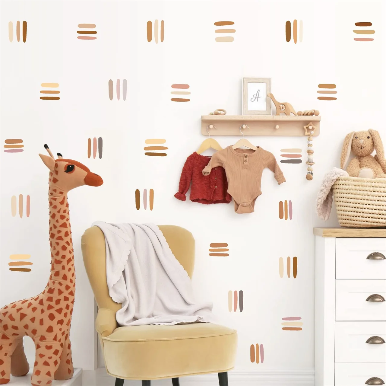 Striped Wall Decals Geometric Line Wall Stickers Black Decal Peel and Stick